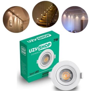 Imagem de Luminária Spot LED Embutir 7W/5W Bivolt Quadrado/Redondo Preto/Branco 