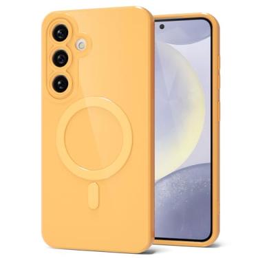 Imagem de Svanove Capa de telefone magnética de silicone para Samsung Galaxy S24 Plus/S25 Plus, compatível com Magsafe capa fofa para mulheres, feminina brilhante de borracha gelatinosa fina de plástico rígido