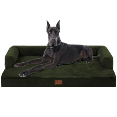 Imagem de Casa Paw Camas ortopédicas XXL para cães, à prova d'água, espuma para ovos, cama grande para animais de estimação para cães de todas as raças, 133 x 106 cm, sofá-cama lavável extra grande com capa