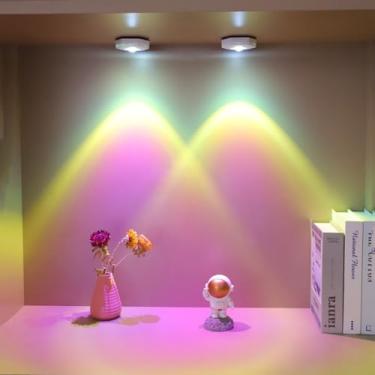 Imagem de 1 luminária de parede de projeção LED (bateria não incluída) - por 3 pilhas AAA, para quartos, corredores, armários, outros, roxo