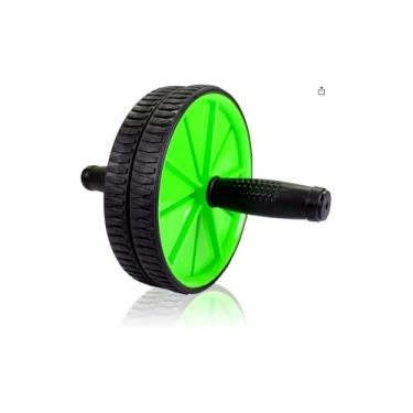 Imagem de Roda Abdominal Compacta, Plástico e PVC, 18cm Diâmetro, 25cm Cabo, Para Academia em Casa Cross Training