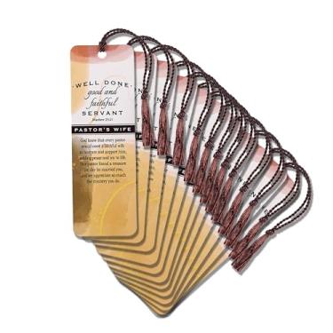 Imagem de Dicksons Marcador de livro cristão Pastor Appreciation para livros, estudo da Bíblia, diários de 5 x 15 cm, cartolina bem feita, esposa do pastor, pacote com 12