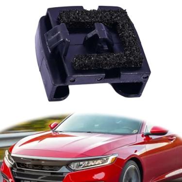 Imagem de ijuicy 1 grampo de tampa de tanque de combustível, clipe de porta de tampa de gás de combustível compatível com 2018-2022 Accord, número de peça de substituição 74481TVAA01 74481-TVA-A01 (preto)