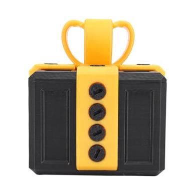 Imagem de ZJchao Caixa de Presente Irritante, Design Criativo de Brinquedo Impresso Em 3D Com Armazenamento de Trava Giratória, para Presentes de Festa de Escritório de Feriado de Aniversário de (ouro Preto)