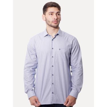 Imagem de Camisa Dudalina Masculina Comfort Listrada Médio-Masculino