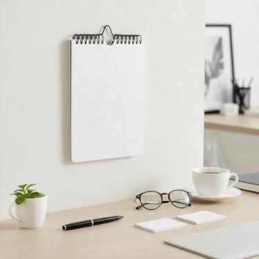 Imagem de Caderno A5 Planner, Capa em PU, Branco, Formato A5, Design Funcional para Uso Diário, Material Premium para Trabalho, Estudo e Viagens