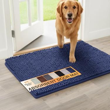 Imagem de Neater Pets Tapete de porta de cachorro de chenille 91 cm x 61 cm – Capacho de patas enlameadas super absorvente e de secagem rápida para prender sujeira, água e lama - Tapetes antiderrapantes e