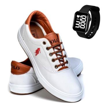 Imagem de Kit tênis masculino lançamento polo open confortavel casual elegante r