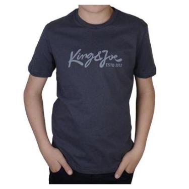 Imagem de Camiseta Juvenil Menino King&joe Cinza Escuro - CA11005-Masculino