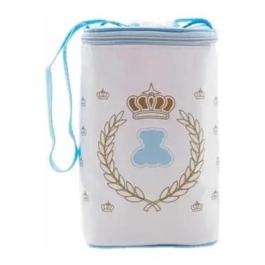 Imagem de Porta Mamadeira Duplo Térmico Frasqueira Com Alça Azul - Lipi Baby - l