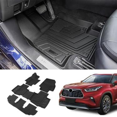 Imagem de Bomely Para Toyota Highlander TPE 2020-2022 Tapetes para Toyota Highlander Acessórios 2020 2021 2022 (Tapetes de Piso)