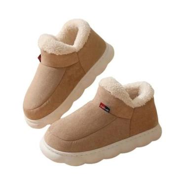 Imagem de Chinelos De Algodão Quentes Para O Inverno Femininos, Pantufas Casuais