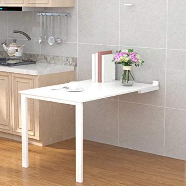 Imagem de Mesa dobrável flutuante invisível montada na parede, bancada multifuncional para escritório em casa, mesa de jantar de cozinha, conversível para pintura de parede, mesa de computador, com parafusos