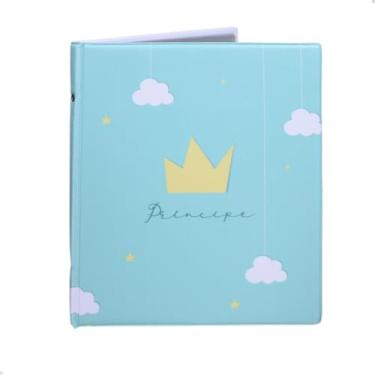 Imagem de Álbum Fotográfico 20x25 para 80 Fotos PRINCIPE COROA Newborn Bebê Infantil