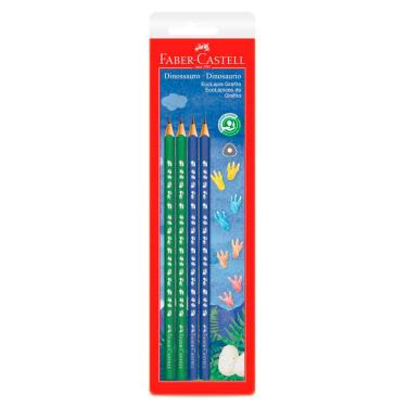Imagem de Kit Ecolapis Grafite Dinossauro Com 4 Unidades Faber Castell