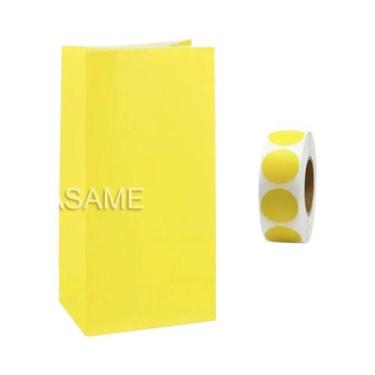 Imagem de Sacos Coloridos Com Listras E Bolinhas, 10 Peças, 18x9x6cm, Sacos Para