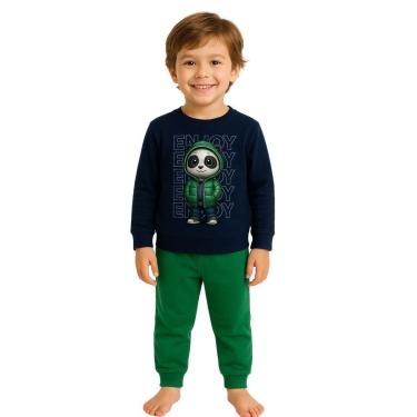 Imagem de Conjunto Moletom Com Punhos Estampado Infantil Menino Kyly-Masculino