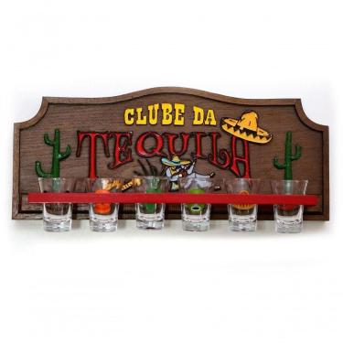 Imagem de Placa Decorativa Clube Da Tequila + Copos
