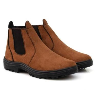 Imagem de Botina Masculina Chelsea Camurça Confortável Lançamento Moda - Agil, C