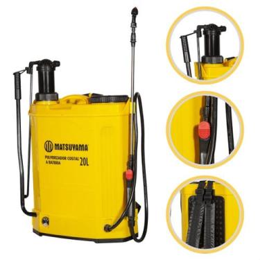 Imagem de Pulverizador Costal Bateria 20 Litros Bomba Elétrica Manual Matsuyama 