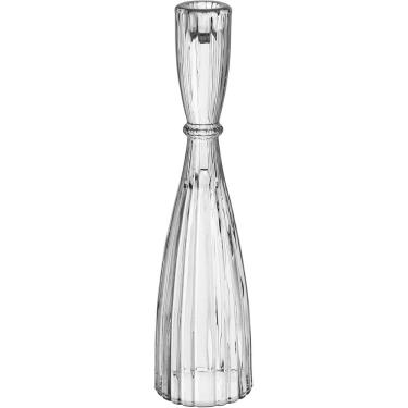 Imagem de CASTIÇAL DECORATIVO PORTA VELA  HOME&CO VIDRO 30x7x7cm TRANSPARENTE