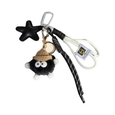 Imagem de Chaveiro De Couro Com Bola De Carvão De Desenho Animado, Pingente De P