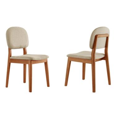 Imagem de Kit 2 Cadeiras évora - Móveis Minas Veludo Cinza