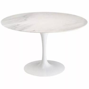 Imagem de Mesa De Jantar Tulipa Saarinen Redonda 80 Cm Mármore Branco