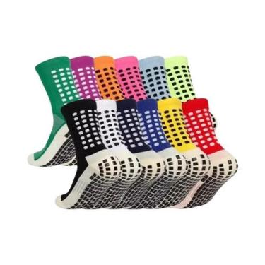 Imagem de Meias Esportivas Masculinas Antiderrapantes Para Futebol, Basquete E I