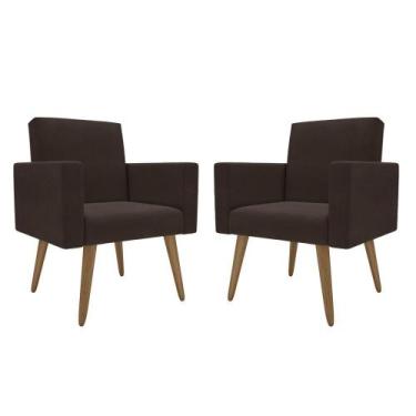 Imagem de Kit 2 Poltronas Decorativas Lina Recepção Salão De Beleza - Móveis Maf