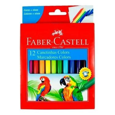 Imagem de Canetinha Hidrográfica 12 Cores Lavável Faber Castell - Congratulation