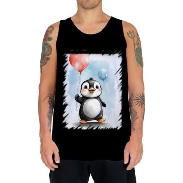 Imagem de Camiseta Regata Bebê Pinguim com Balões Crianças 15 - DESIGN CAMISETAS