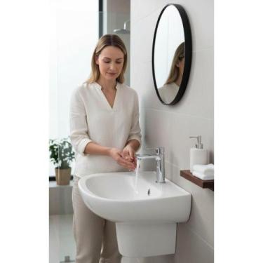 Imagem de Cuba Lavatório Banheiro Suspenso Branco 42x32cm Cerâmica Ele - Congrat