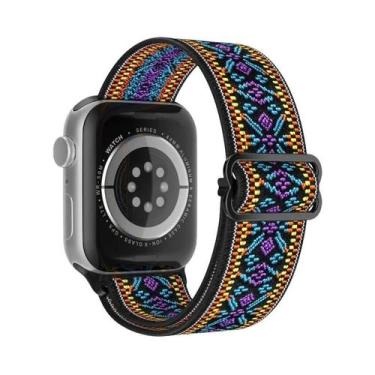 Imagem de Pulseira Ajustável De Nylon Elástico Solo Loop Para Apple Watch 49mm 4