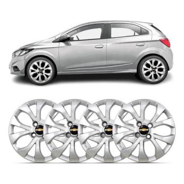 Imagem de Kit 4 Calota Aro 14 Onix Prisma 2017 2018 2019 2020 Com Emblema - NK