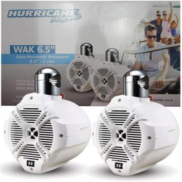 Imagem de Par Alto Falante Hurricane Wakeboard Marinizado 6 Passiva Branco