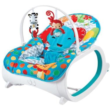 Imagem de Cadeirinha Balanço de Bichinhos Tipo Bebe Conforto Azul - Color Baby