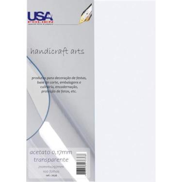 Imagem de Capa para Encadernação A4 Acetato Cristal 0,17MM Pacote 100 - Usa Foli