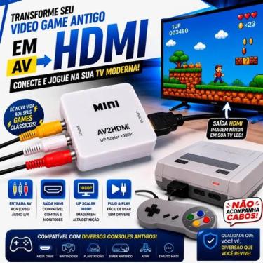 Imagem de Conversor Adaptador AV RCA X HDMI com Aúdio HD 1080P PS2 PS1 PS3 Quali