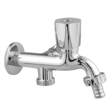 Imagem de Torneira Tanque Máquina Lavar 2 Saídas Abs Cromado 1031 C50