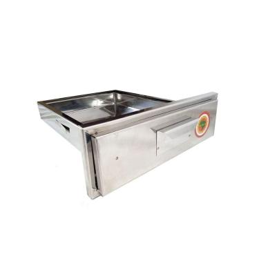 Imagem de Gaveta Cinzeiro Chapa Inox Churrasqueira Alvenaria 37x25cm