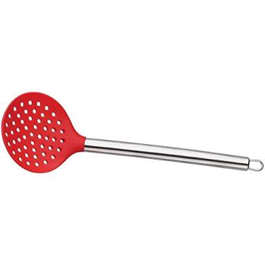 Imagem de Escumadeira de Silicone 36 cm Vermelho