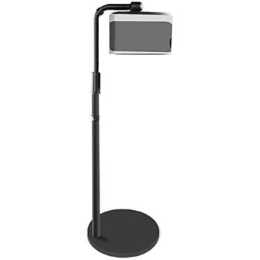 Imagem de KRASS Suporte de projetor para projetor, suporte de projetor compacto com altura ajustável, suporte de chão para projetor com base estável, perfeito para escritório, casa, palco, suporte de projetor preto, colecionador 88