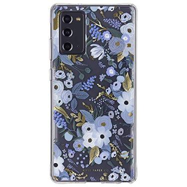 Imagem de Rifle Paper Co. Capa para Samsung Galaxy Note 20 5G - Design floral - Proteção contra quedas de 3 metros - 6,7 polegadas - Festa de jardim azul