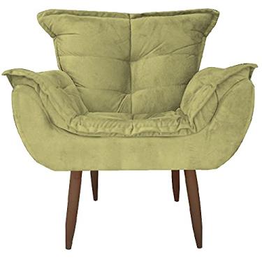 Imagem de Cadeira Decorativa Opala Quarto Sala Suede Amarelo