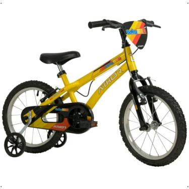 Imagem de Bicicleta Infantil Aro 16 Athor Baby Boy Masculina C/rodinha Cor:Amarelo;Tamanho:UNICO