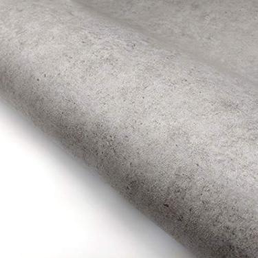 Imagem de Papel de parede com aparência de cimento texturizada RoyalWallSkins, papel sintético, adesivo autoadesivo para decoração de sala de estar, móveis, 60,96 cm x 172,88 cm, ICS0780