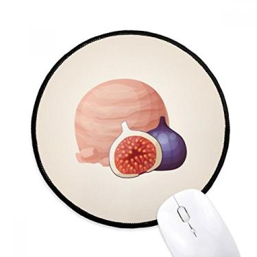 Imagem de Mouse pad rosa com bola de sorvete de romã para escritório e computador