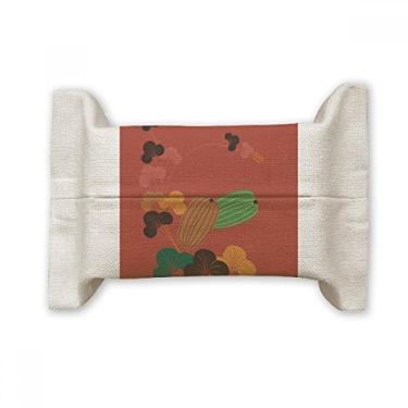 Imagem de Capa de papel para lenços faciais de abóbora, cultura japonesa, bolsa de linho de algodão