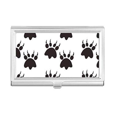 Imagem de Porta cartões de visita com desenho de garra de animal, caixa de bolso